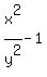 x%5E2%2Fy%5E2+-+1