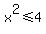 x%5E2%3C=+4