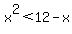 x%5E2%3C12-x
