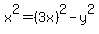 x%5E2=%283x%29%5E2-y%5E2