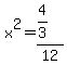 x%5E2=%284%2F3%29+%2F12