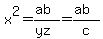 x%5E2=%28ab%29%2F%28yz%29=%28ab%29%2Fc
