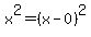 x%5E2=%28x-0%29%5E2