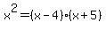 x%5E2=%28x-4%29%28x%2B5%29