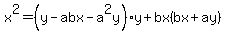 x%5E2=%28y-abx-a%5E2y%29y%2Bbx%28bx%2Bay%29