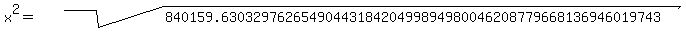x%5E2=+sqrt%28840159.6303297626549044318420499894980046208779668136946019743%29