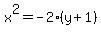 x%5E2=-2%28y%2B1%29