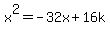 x%5E2=-32x%2B16k