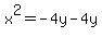 x%5E2=-4y-4y