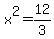 x%5E2=12%2F3