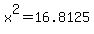 x%5E2=16.8125