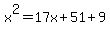 x%5E2=17x%2B51%2B9