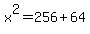 x%5E2=256%2B64