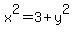 x%5E2=3%2By%5E2