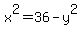 x%5E2=36-y%5E2