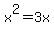 x%5E2=3x