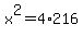 x%5E2=4%2A216
