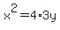 x%5E2=4%2A3y