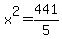 x%5E2=441%2F5