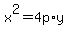 x%5E2=4p%2Ay