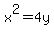 x%5E2=4y