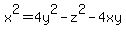 x%5E2=4y%5E2-z%5E2-4xy
