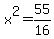 x%5E2=55%2F16