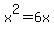 x%5E2=6x