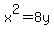 x%5E2=8y
