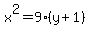 x%5E2=9%28y%2B1%29
