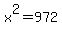 x%5E2=972