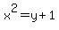x%5E2=y%2B1