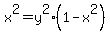 x%5E2=y%5E2%281-x%5E2%29