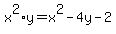 x%5E2+%2A+y+=+x%5E2+-+4y+-+2