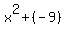 x%5E2+%2B%28-9%29