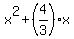 x%5E2+%2B+%284%2F3%29x
