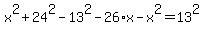 x%5E2+%2B+24%5E2+-+13%5E2+-26%2Ax+-x%5E2+=+13%5E2