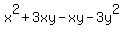 x%5E2+%2B+3xy+-+xy+-+3y%5E2