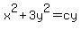 x%5E2+%2B+3y%5E2+=+cy