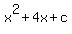 x%5E2+%2B+4x+%2B+c