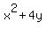 x%5E2+%2B+4y