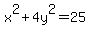 x%5E2+%2B+4y%5E2+=+25