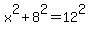 x%5E2+%2B+8%5E2+=+12%5E2