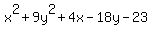 x%5E2+%2B+9y%5E2+%2B+4x+-18y+-+23