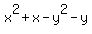 x%5E2+%2B+x+-+y%5E2+-+y