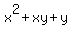 x%5E2+%2B+xy+%2B+y