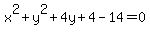 x%5E2+%2B+y%5E2%2B4y%2B4+-14=+0