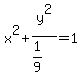x%5E2+%2B+y%5E2%2F%281%2F9%29+=+1