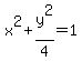 x%5E2+%2B+y%5E2%2F4+=+1