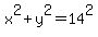 x%5E2+%2B+y%5E2+=+14%5E2